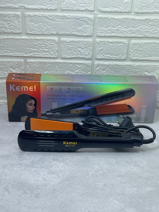 ویو و اتو مو دوکاره حرفهای کیمی (Kemei Professional Hair Curl / Crimp KM-3114P)