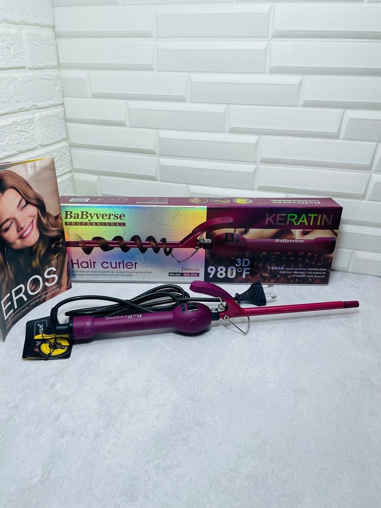 فرکننده مو باریک بی بی ورس کراتین (BaByverse Professional Keratin Hair Curler)