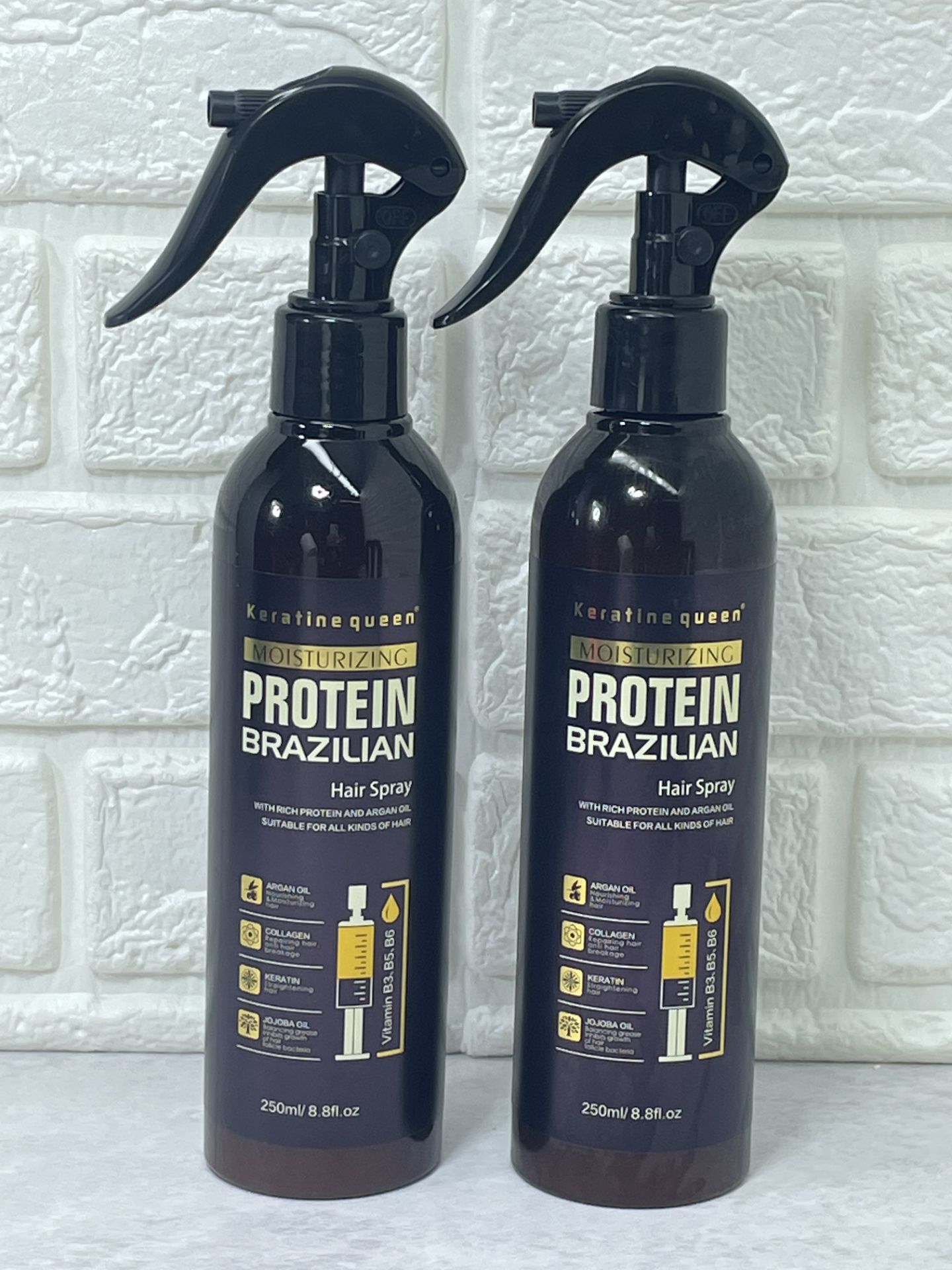 اسپری دوفاز پروتئین برزیلی کراتین کوئین (Keratine Queen Moisturizing Protein Brazilian Hair Spray)