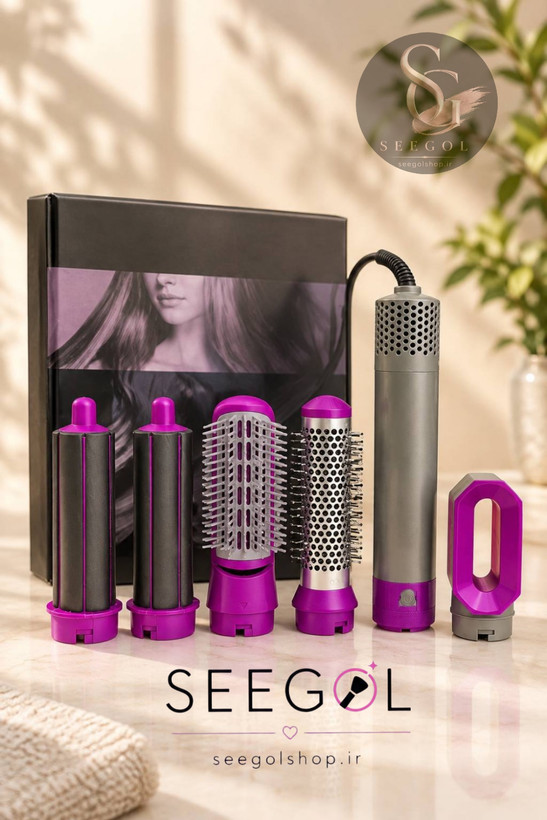 سشوار ۵سر استایلر طرح ایررپ (5in1 Hair Styler Airwrap)