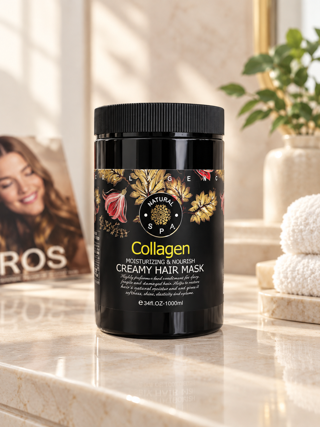 ماسک مو کلاژن سی پی اس (Lagenc Natural Spa Collagen Creamy Hair Mask)