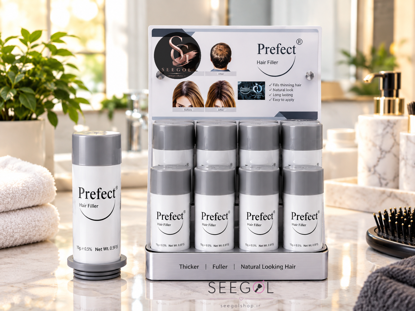 پودر پرپشت‌کننده فوری مو پرفکت پلاس (Prefect Plus Hair Filler 25g)