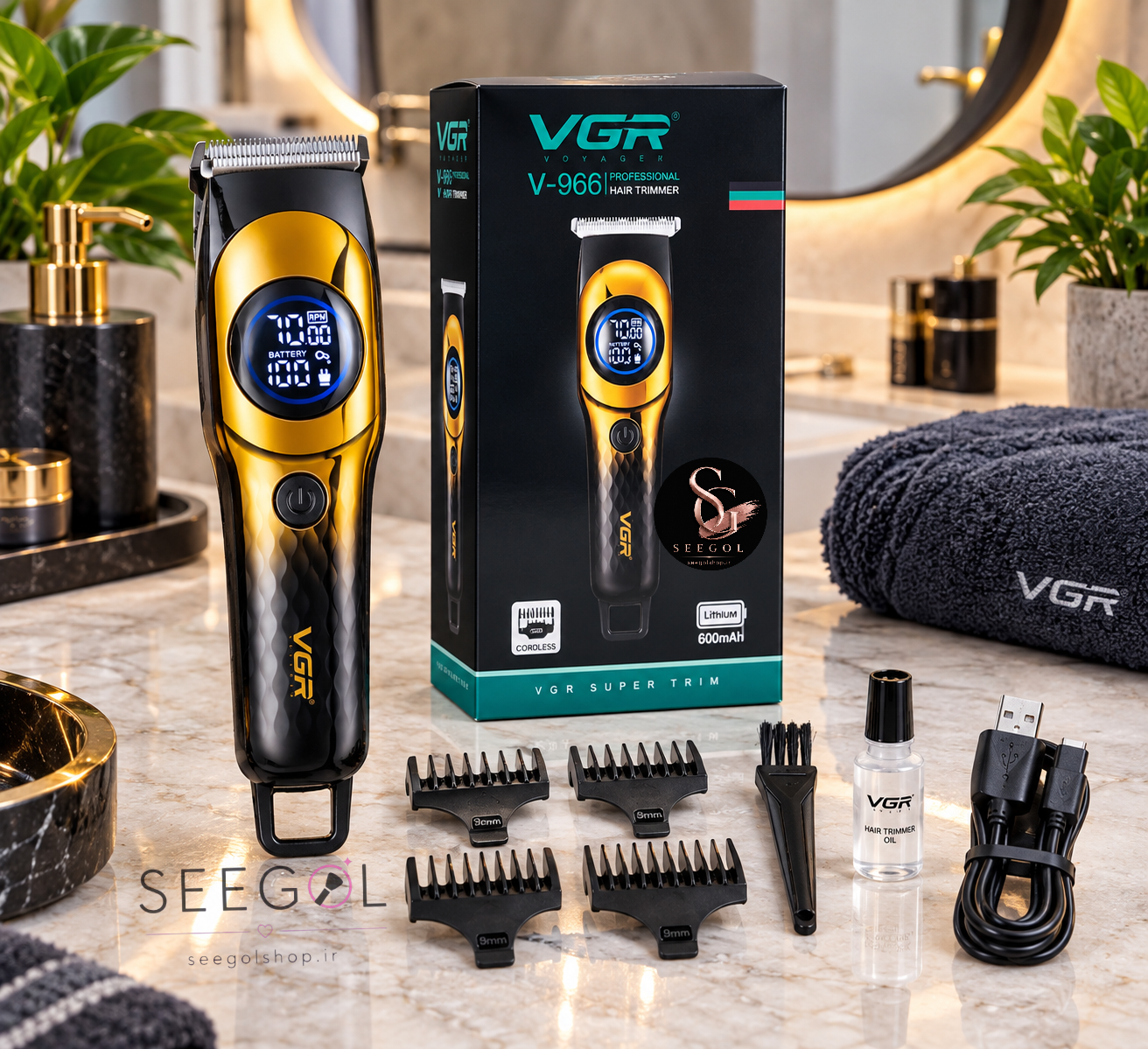 ماشین اصلاح و خط‌زن حرفه‌ای وی‌جی‌آر (VGR V-966)
