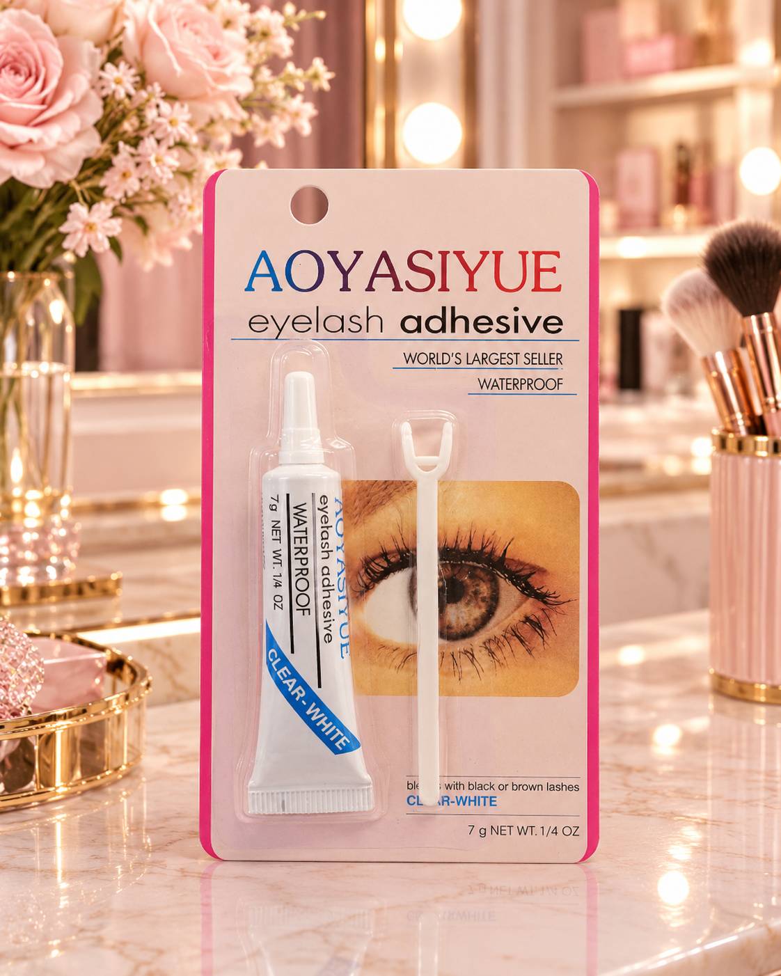 چسب مژه7گرمی eye lash مدل بی رنگ ضد آب